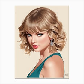 talyor swift art portrait Canvas Print