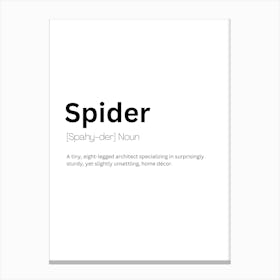 Spider Definition Meaning Canvas Print