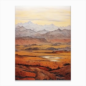 Autumn National Park Painting Denali National Park Alaska Usa 4 Canvas Print