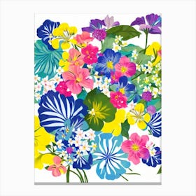 Jasmine Modern Colourful Flower Canvas Print