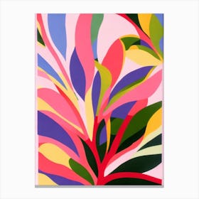 Fiddle Leaf Fig Colourful Illustration Plant Canvas Print