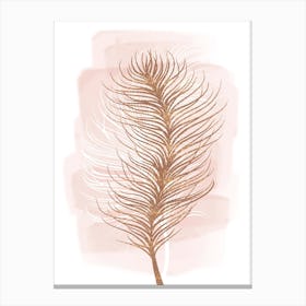 Luxury Pink Feather Canvas Print