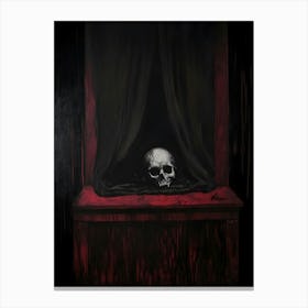 Skull In The Window Canvas Print