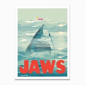 Jaws Movie, Inspired Poster Canvas Print