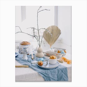 Easter Table Setting 20 Canvas Print