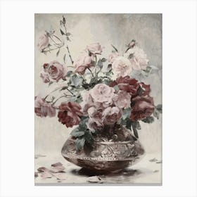 Roses In A Vase 1 Canvas Print