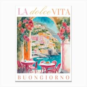 La Dolce Vita Italy Print Canvas Print