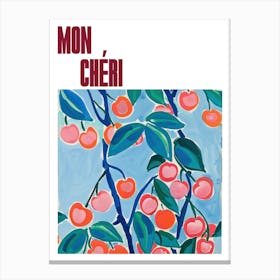 Mon Cheri Poster Cherries Matisse Style 11 Canvas Print