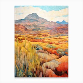 Autumn National Park Painting Teide National Park Spain 1 Canvas Print