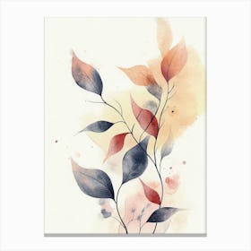 Watercolor Leaves Canvas Print Canvas Print