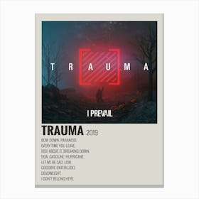 I Prevail Trauma 2019 Poster 1 Canvas Print