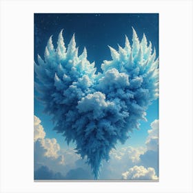 Heart Shaped Clouds Canvas Print