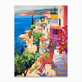 Kusadasi Turkey 4 Fauvist Painting Canvas Print