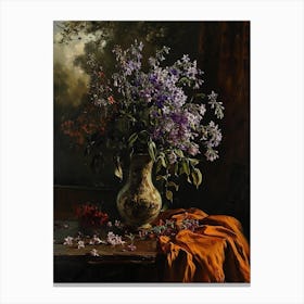Baroque Floral Still Life Phlox 4 Canvas Print