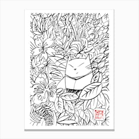 Momoneko In The Jungle Canvas Print