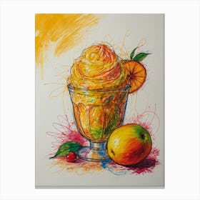 Mango Ice Cream 3 Canvas Print