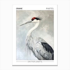 Crane Pastel Watercolour 1 Poster Stampe su tela