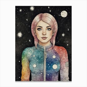 Galaxy Girl Canvas Print
