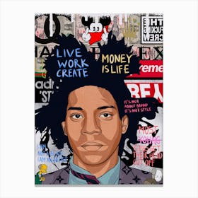 Basquiat The Black Picasso Canvas Print