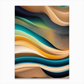 Abstract Wave Painting 3 Canvas Print