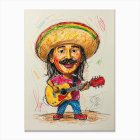 Mexican Caricature Canvas Print