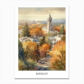 Berkeley Watercolor 4 Travel Poster Canvas Print