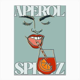 Aperol Spritz Lady Canvas Print