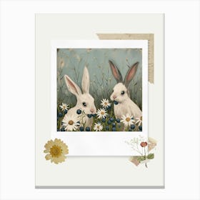 Scrapbook Bunnies Fairycore Painting 3 Canvas Print