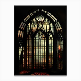 Stained Glass Window Gothic Canvas Print