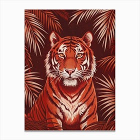 Tiger And Tropical Forest Canvas Print