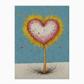 Heart Of Dandelion Canvas Print