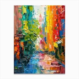 Colorful City Street 1 Canvas Print