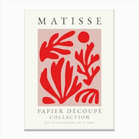 Matisse Print in Red 3 Canvas Print