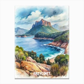 Freycinet National Park Watercolor Painting 1 Canvas Print