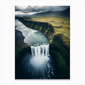 Waterfall In Iceland Canvas Print