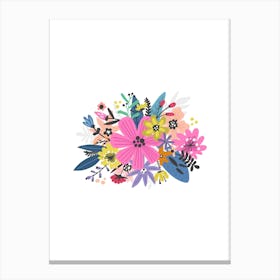 Flower Centre Art Canvas Print