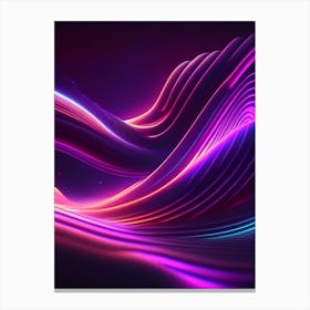 Gravity Wave Neon Nights Space Canvas Print