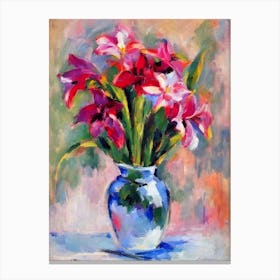 Amaryllis Artwork Name Flower Canvas Print