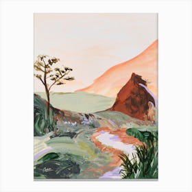 Sunkissed Mountain Travel Landscape Sunset Canvas Print