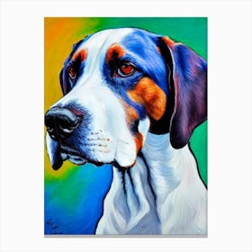 American English Coonhound 2 Fauvist Style dog Canvas Print