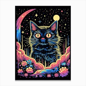 Quantum Meowshift, Psychedelic Cats series Canvas Print