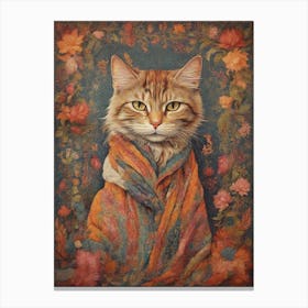 Cat In A Scarf Canvas Print