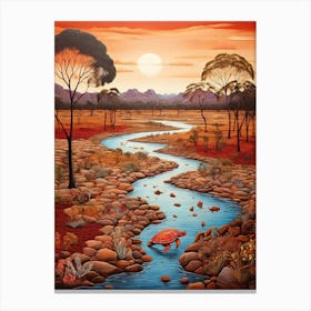 Default In The Heart Of An Australian Outback Landscape A Rive 1 (2) Canvas Print