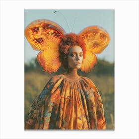 Surreal Art: Butterfly Woman in Futurism Canvas Print