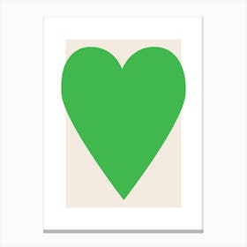 Heart Green Canvas Print