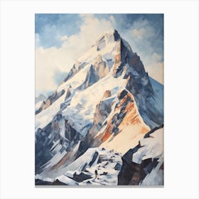Mount Silverthrone Canada 1 Mountain Painting Canvas Print