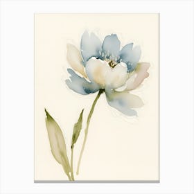 Blue Peony 1 Canvas Print