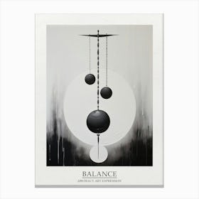 Balance Abstract Black And White 3 Poster Canvas Print