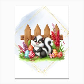 Easter Skunk Canvas Print