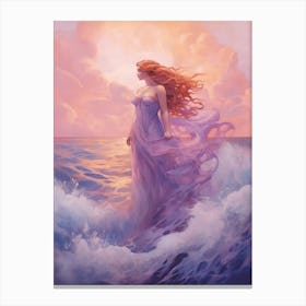 Aphrodite Greek Goddess Pink Painting 3 Canvas Print